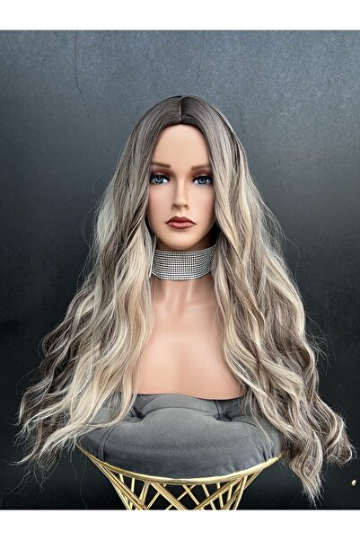REMY HAİR Exclusive Luxury Kumral Platin Ombreli Balyajlı Peruk
