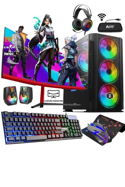 Zeiron Avanti Ix44 I3-10100f 32gb 512gb Nvme M.2+320gb Rx550 23.8" Oyuncu Mas...