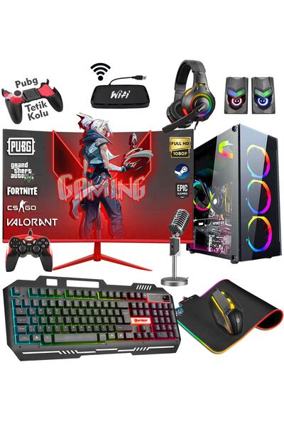 Zeiron Fx80 I5-3470 16gb 512gb Ssd Gtx1050ti 23.8" Curved Oyuncu Masaüstü Bil...