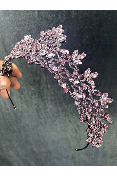 Bride Aksesuar Dünyası Ροζ Μοντέλο Ελίς Χένα και Νυφικό Στέμμα – Στέμμα για Π...