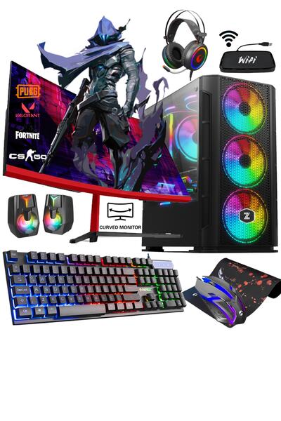 Zeiron Avanti Ix52 I3-10100f 32gb 1tb Ssd Rx550 23.8" Curved Oyuncu Masaüstü ...