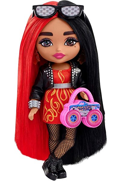 Barbie Extra Mini Bebekler Siyah Ceketli Aksesuarlı Oyuncak