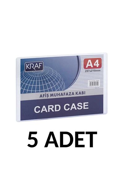 KRAF 5 Pieces Poster Enclosure Container A4 Card Case