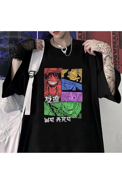 Touz Μπλουζάκι My Vision One Piece Μαύρο Unisex Oversize