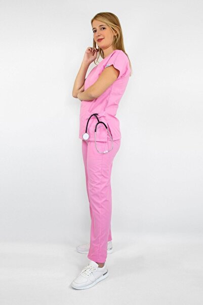 Nur Medikal Giyim Ružičasti Terikoton Gornji i donji deo