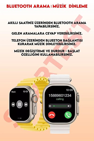 FERRO Watch Ultra Android Ve Ios Uyumlu Akıllı Saat 2 Yıl Garantili Macit Saat Güvencesiyle Fsw1112