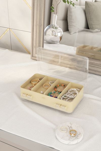 DOVİHOME Hope Makeup And Cosmetics Organizer Cream