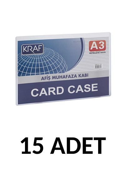 KRAF 15 Pieces Poster Enclosure Container A3 Card Case