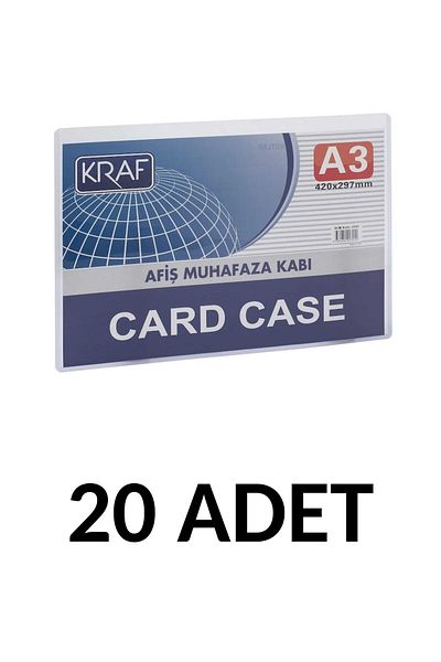 KRAF 20 Pieces Poster Enclosure Container A3 Card Case