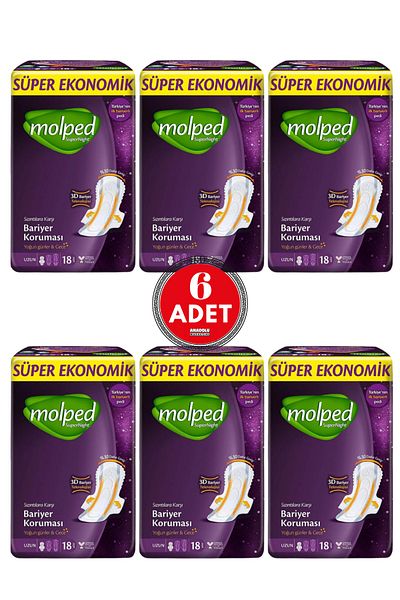 Molped Super Night Super Economical Long 18 Pieces 6 Pieces