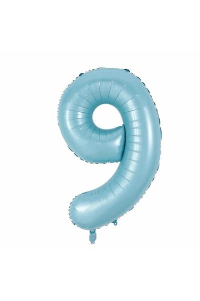 Deniz Party Store Blue 9 Nine Years Old Foil Balloon 34 Inch 76-80 Cm