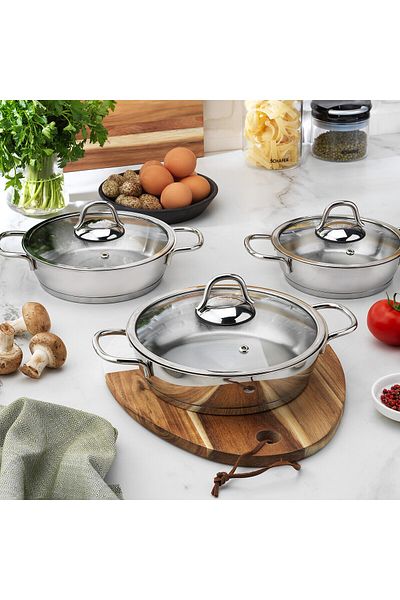Schafer 6 Para Eva Steel Pan Set - Inox