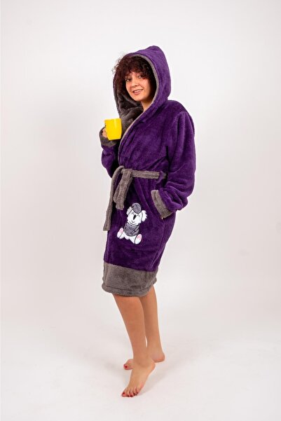 Damlaiso Μπουρνούζι με κουκούλα Welsoft-fleece-βελούδινο Νοεμβρίου