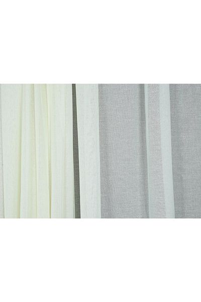 AKÇA TEKSTİL Linen Model Cream Color Single Wing Ready-made Planted Pleated Background Curtain 300*260 Cm