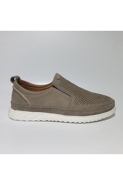 KOMCERO Dr.jells Hole Printed Laceless Sport Cut Daily Comfort Genuine Leather Shoesy0178-l03