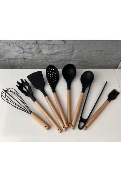 En Ucuz Mağaza طقم تقديم سيليكون من الخيزران مكون من 8 قطع