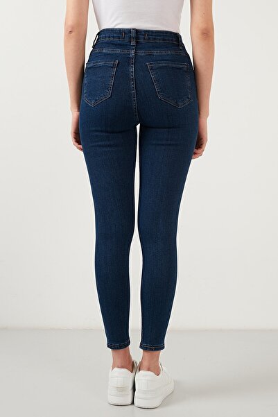 LİMABEL Τζιν παντελόνι Dark Blue Yel Γυναικείο πλενόμενο Lycra