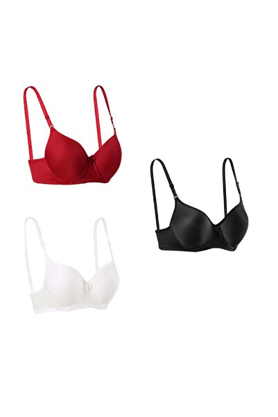 Ebru حمالة صدر لاسلكية غير مبطنة مكونة من 3 قطع