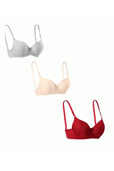 Ebru حمالة صدر لاسلكية غير مبطنة مكونة من 3 قطع