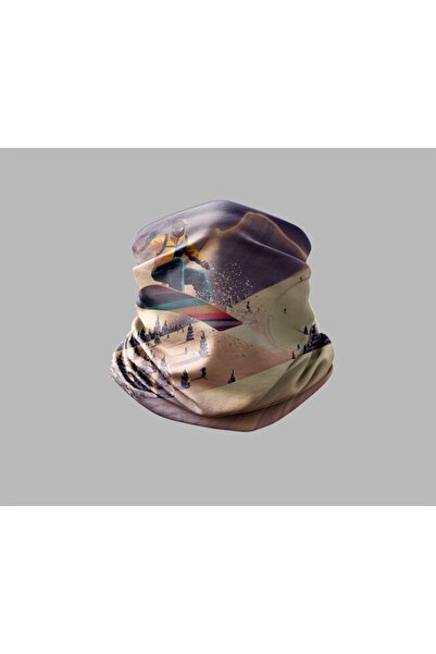 Buffalo Kayak & Dağ Tasarımlı Motorcu Buff Maske Outdoor Boyunluk Unisex Bandana