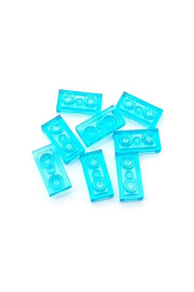 LEGO Original Moc Custom Accessory Creator Plate 1 X 2 Flat Brick Transparent Blue 4 Pieces Will Be Sent