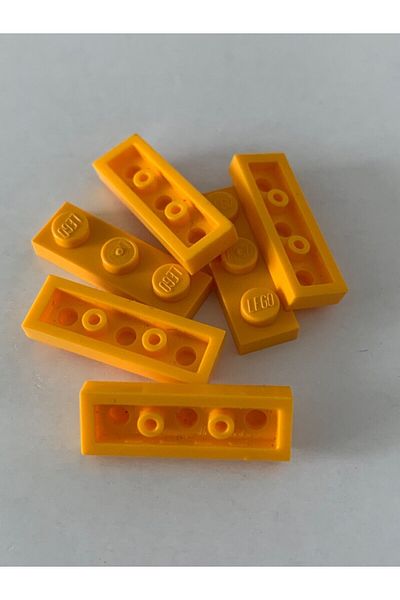 LEGO Original Moc Custom Accessory Creator Plate 1 X 3 Flat Brick Light Orange 4 Pieces to Ship