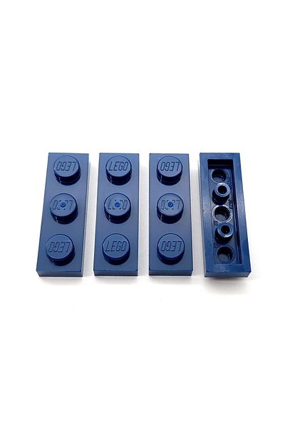 LEGO Original Moc Custom Accessory Creator Plate 1 X 3 Flat Brick Navy Blue 6 Pieces to Ship