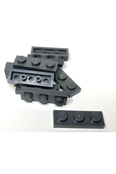 LEGO Moc Custom - 1X3 Flat Brick Plates, Dark Grey, 4 Pieces to Ship