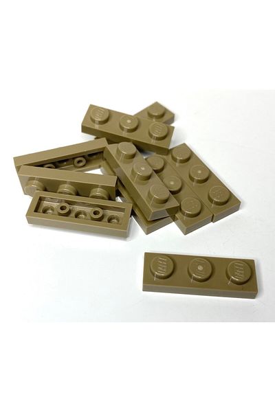 LEGO Original Moc Custom Accessory Creator Plate 1 X 3 Flat Brick Dark Tan 4 Pieces Will Be Sent