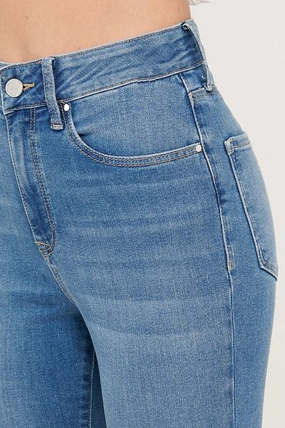 LİMABEL Blugi skinny Cindy Light Blue Allstar Ikon Gold pentru damă, spălat Lycra