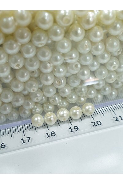 CRYSTALSHOP Perla de sticlă - Cremă 5mm (100GR - 500AD)