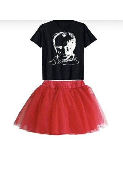 Yakalaa Tricou cu mânecă scurtă pentru fete Ataturk cu imprimeu Fustă tutu Co...