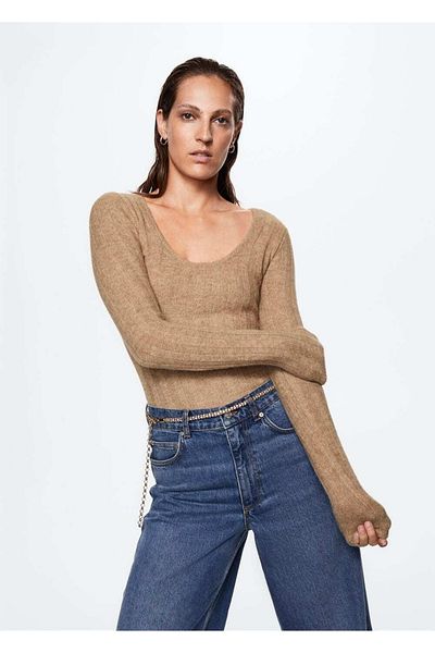 MANGO Woman Textured Knitwear Sweater