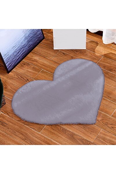 Sarar Kalp Post Peluş Halı   Ürünlerden Sevgiliye Özel Gri