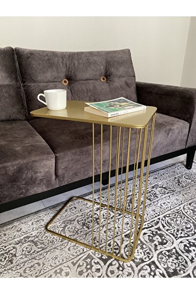 MERZANA Elegant Yan Sehpa, Metal C Sehpa
