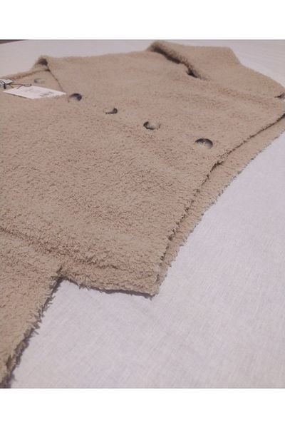 Dilvin 60175 Cardigan cu decolteu în V-bej