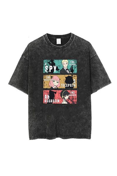 Touz Πλένεται Triple Anime Collage Unisex Vintage T-shirt
