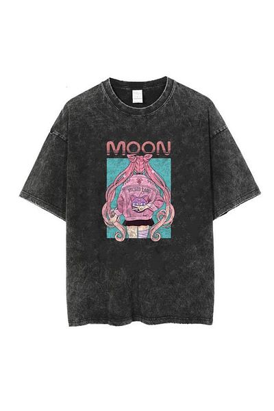 Touz My Vision Washable Moon Wicked Lady Unisex Vintage T-shirt