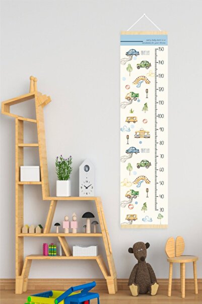 Duende Sticker Dekoratif Renkli Arabalar Çocuk Odası Kanvas Boyölçer