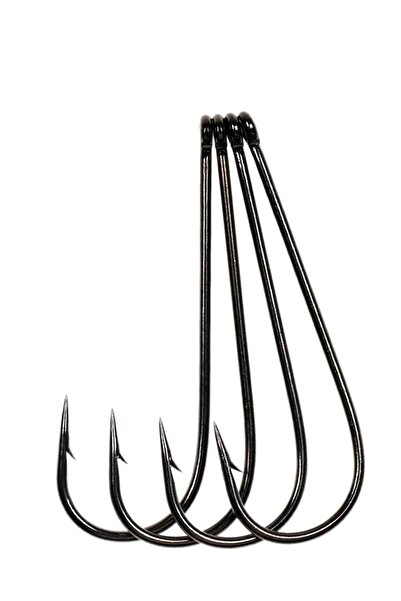 ardeppo 10 Adet - Karbon Çelik Uzun Sap Kanca Balık Olta Iğnesi