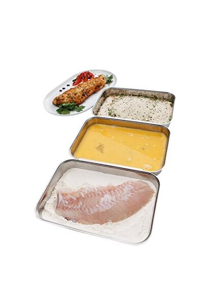 Wenko Pane Seti, 3 Parçalı Paslanmaz Çelik Galeta