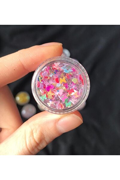 hbtasarim Glitter Gel Headlamp with Glitter and Butterfly Pattern - Heart