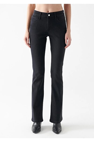Trn JNS Victoria A.c.a.i.p Gold Black Flared Jeans Flared Leg Denim Trousers High Waist (Extra Comfortable)