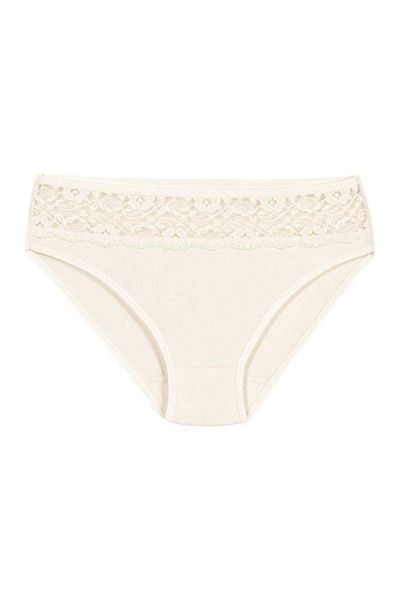 YILDIZ 12 Bucuri Lycra Dantela Bikini Chiloți Ecru 3788