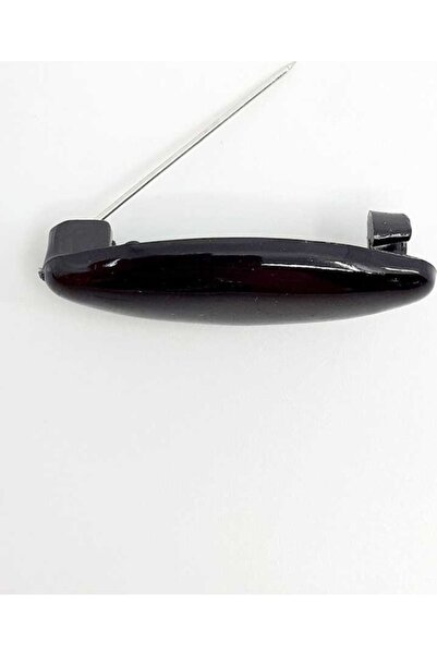 AKSESUARIM Oval Kilitli Plastik Çengelli 4 Lü Siyah Başörtü,eşarp,şal Iğnesi