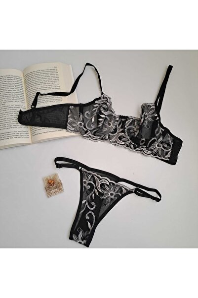 Cillop Kadın Sütyen Külot Tasarım Takım Fantezi Seksi Sütyen Külot String Tas...