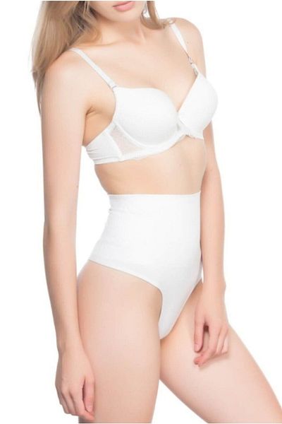 by İGP Women's White Seamless Double Layer Double Waist String Corset