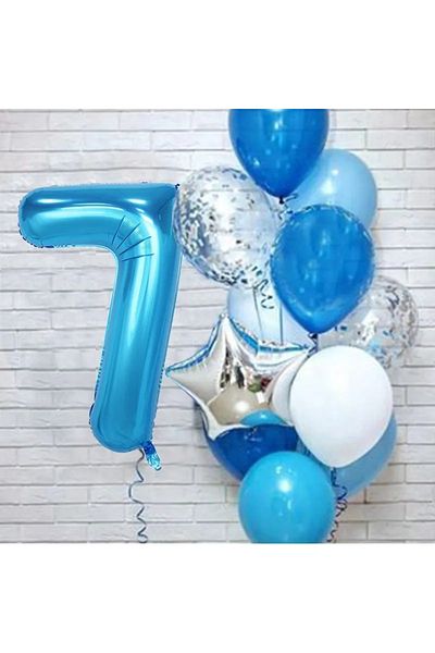 Mini Parti Düvenci Ticaret Blue Age Balloon Set 7