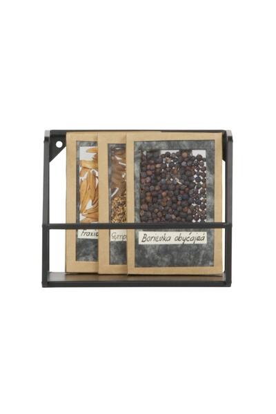 GO DEKOR Iskandinav Tekli Küçük Boymetal Çok Amaçlı Duvar Rafı - Siyah