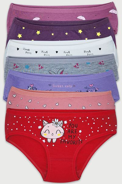 ali altun iç giyim Girl's Lycra Panties 7 Pack